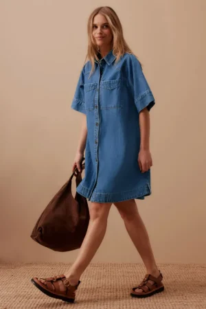 Denim|Dresses^Ceres Life Ava Short Sleeve Mini Dress