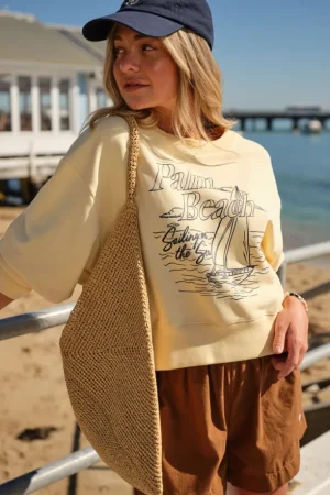 Tops|Long Sleeve Tops^Ceres Life Charlie Cropped Slouchy Crew