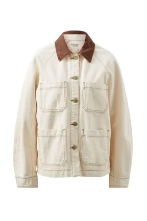 Jackets^Ceres Life Denim Barn Jacket Natural Ecru