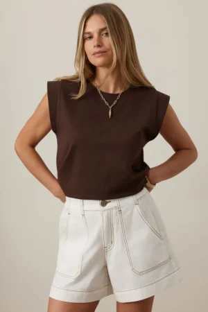 Tops|Short Sleeve Tops^Ceres Life Esme Extended Shoulder Tee