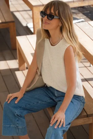 Knitwear|Tops^Ceres Life Margot Mesh Knit Tank