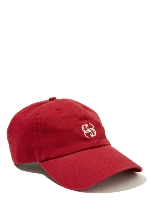 Accessories^Ceres Life Pip Everyday Cap Deep Red/ecru Stitch