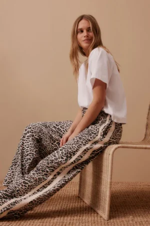 Pants^Ceres Life Relaxed Drawstring Pant Leopard Linen Blend